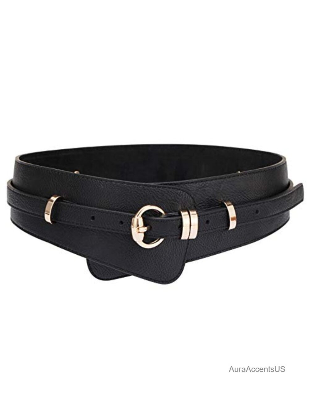 Obi Belt PU Leather Genuine Leather Wide Elastic Waist Belt